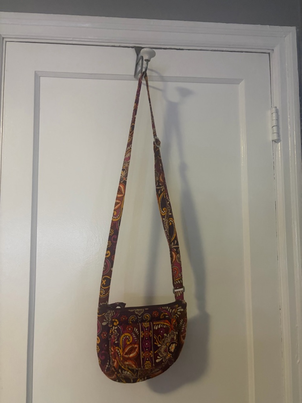 Vera Bradley Burgundy Paisley Mini Crossbody